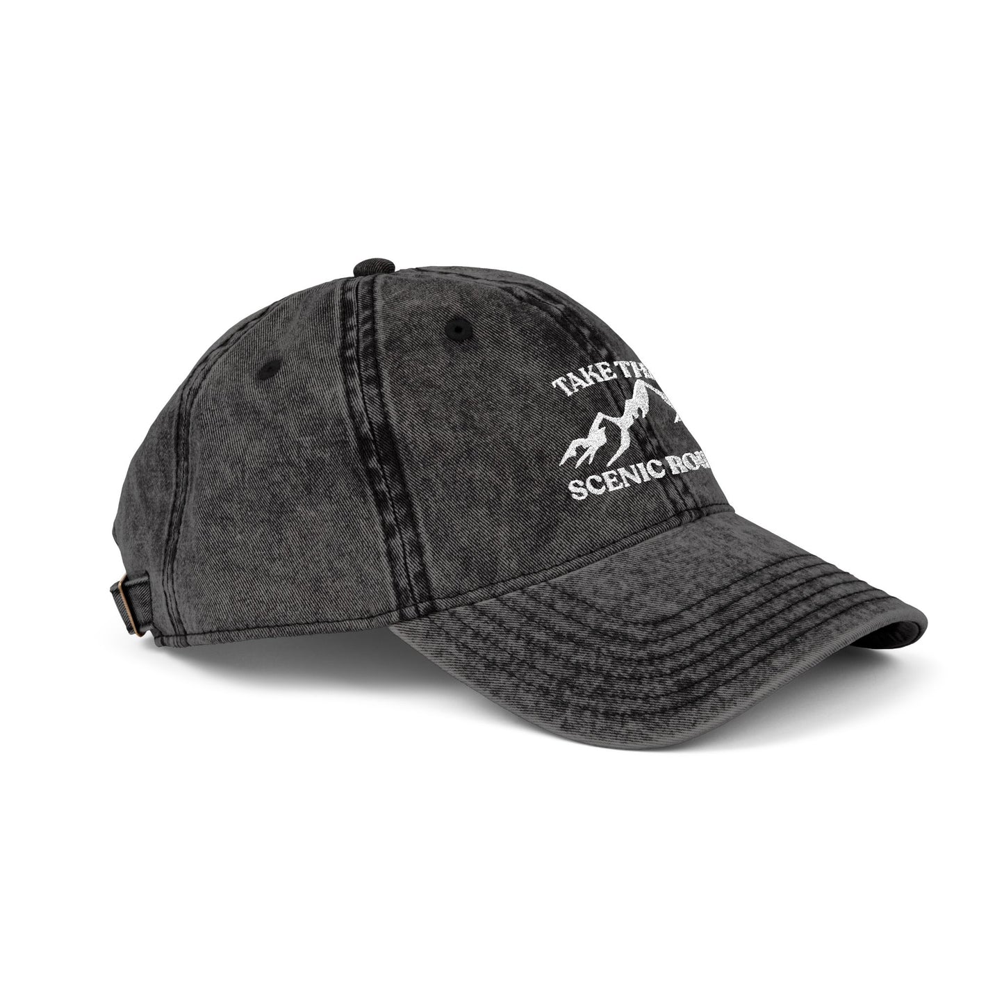 Take the Scenic Route Vintage Embroidered Cap | Outdoor Travel Hat